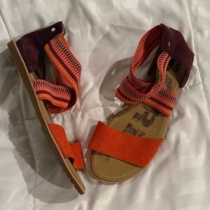 Sorel Ella Coral Orange Sandals